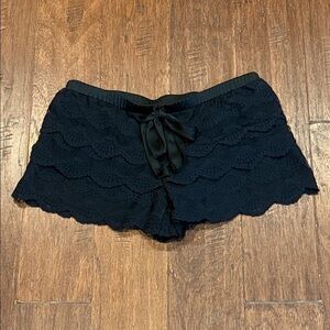 Small Rebellious One Black Lace Shorts